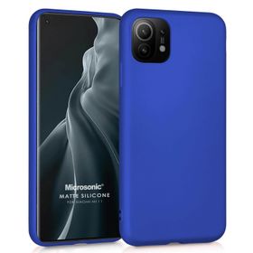 Microsonic Matte Silicone Xiaomi Mi 11 Mavi Cep Telefonu Kılıfı