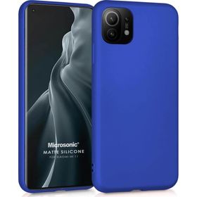Microsonic Matte Silicone Xiaomi Mi 11 Mavi Cep Telefonu Kılıfı