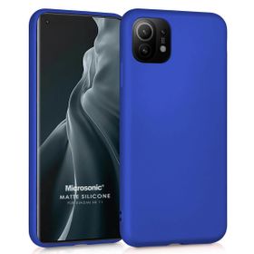 Microsonic Matte Silicone Xiaomi Mi 11 Mavi Cep Telefonu Kılıfı