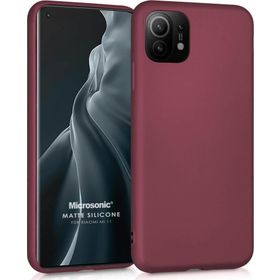 Microsonic Matte Silicone Xiaomi Mi 11 Mor Cep Telefonu Kılıfı