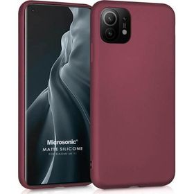 Microsonic Matte Silicone Xiaomi Mi 11 Mor Cep Telefonu Kılıfı