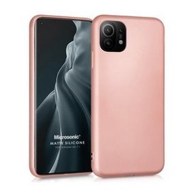 Microsonic Matte Silicone Xiaomi Mi 11 Rose Gold Cep Telefonu Kılıfı