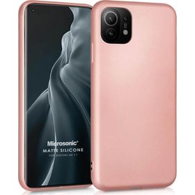 Microsonic Matte Silicone Xiaomi Mi 11 Rose Gold Cep Telefonu Kılıfı