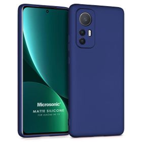 Microsonic Matte Silicone Xiaomi Mi 12 Lacivert Cep Telefonu Kılıfı