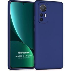 Microsonic Matte Silicone Xiaomi Mi 12 Lacivert Cep Telefonu Kılıfı