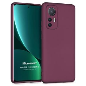 Microsonic Matte Silicone Xiaomi Mi 12 Mor Cep Telefonu Kılıfı