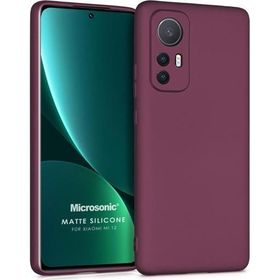 Microsonic Matte Silicone Xiaomi Mi 12 Mor Cep Telefonu Kılıfı
