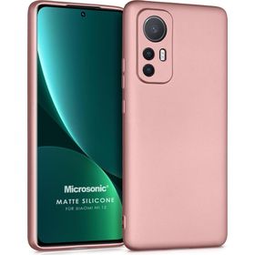Microsonic Matte Silicone Xiaomi Mi 12 Rose Gold Cep Telefonu Kılıfı