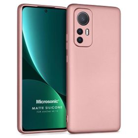 Microsonic Matte Silicone Xiaomi Mi 12 Rose Gold Cep Telefonu Kılıfı