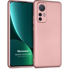 Microsonic Matte Silicone Xiaomi Mi 12 Rose Gold Cep Telefonu Kılıfı