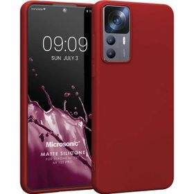 Microsonic Matte Silicone Xiaomi Mi 12T Pro Kırmızı Kılıf