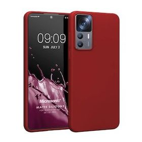 Microsonic Matte Silicone Xiaomi Mi 12T Pro Kırmızı Kılıf
