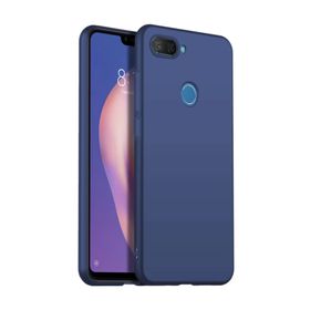 Microsonic Matte Silicone Xiaomi Mi 8 Lite Lacivert Kılıf