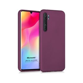 Microsonic Matte Silicone Xiaomi Mi Note 10 Lite Mor Cep Telefonu Kılıfı