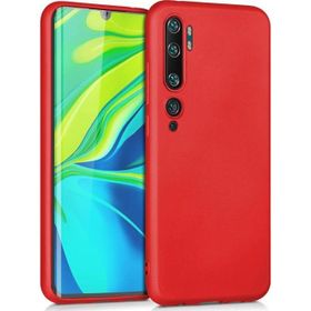 Microsonic Matte Silicone Xiaomi Mi Note 10 Pro Kırmızı Cep Telefonu Kılıfı