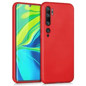 Microsonic Matte Silicone Xiaomi Mi Note 10 Pro Kırmızı Cep Telefonu Kılıfı