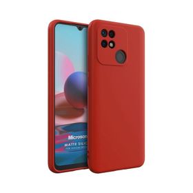 Microsonic Matte Silicone Xiaomi Poco C40 Kırmızı Kılıf