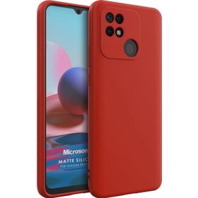 Microsonic Matte Silicone Xiaomi Poco C40 Kırmızı Kılıf