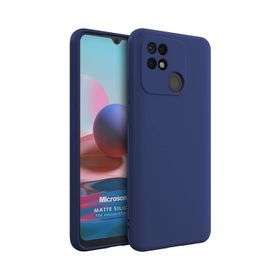 Microsonic Matte Silicone Xiaomi Poco C40 Lacivert Kılıf