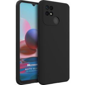 Microsonic Matte Silicone Xiaomi Poco C40 Siyah Kılıf
