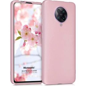 Microsonic Matte Silicone Xiaomi Poco F2 Pro Rose Gold Cep Telefonu Kılıfı