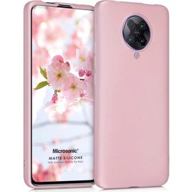Microsonic Matte Silicone Xiaomi Poco F2 Pro Rose Gold Cep Telefonu Kılıfı