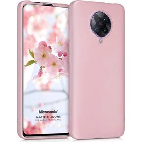 Microsonic Matte Silicone Xiaomi Poco F2 Pro Rose Gold Cep Telefonu Kılıfı