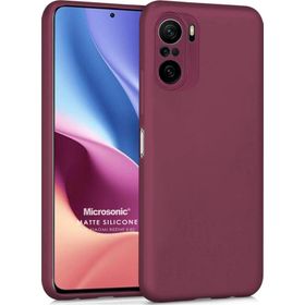 Microsonic Matte Silicone Xiaomi Poco F3 Mor Cep Telefonu Kılıfı