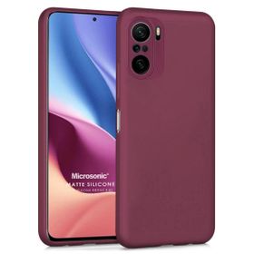 Microsonic Matte Silicone Xiaomi Poco F3 Mor Cep Telefonu Kılıfı