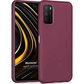 Microsonic Matte Silicone Xiaomi Poco M3 Mor Cep Telefonu Kılıfı