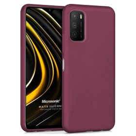 Microsonic Matte Silicone Xiaomi Poco M3 Mor Cep Telefonu Kılıfı