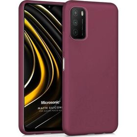 Microsonic Matte Silicone Xiaomi Poco M3 Mor Cep Telefonu Kılıfı
