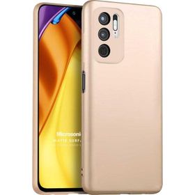 Microsonic Matte Silicone Xiaomi Poco M3 Pro Gold Cep Telefonu Kılıfı