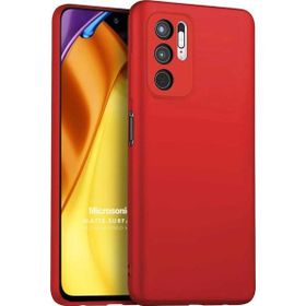 Microsonic Matte Silicone Xiaomi Poco M3 Pro Kırmızı Cep Telefonu Kılıfı