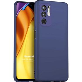 Microsonic Matte Silicone Xiaomi Poco M3 Pro Lacivert Cep Telefonu Kılıfı