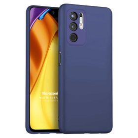 Microsonic Matte Silicone Xiaomi Poco M3 Pro Lacivert Cep Telefonu Kılıfı
