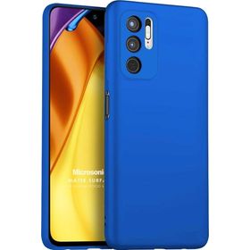 Microsonic Matte Silicone Xiaomi Poco M3 Pro Mavi Cep Telefonu Kılıfı