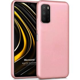 Microsonic Matte Silicone Xiaomi Poco M3 Rose Gold Cep Telefonu Kılıfı