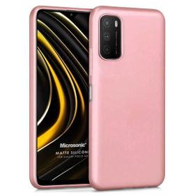 Microsonic Matte Silicone Xiaomi Poco M3 Rose Gold Cep Telefonu Kılıfı
