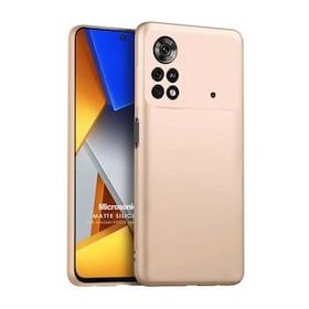 Microsonic Matte Silicone Xiaomi Poco M4 Pro 4G Gold Cep Telefonu Kılıfı