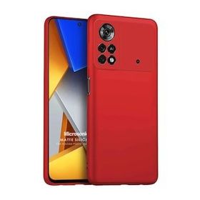 Microsonic Matte Silicone Xiaomi Poco M4 Pro 4G Kırmızı Kılıf