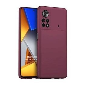 Microsonic Matte Silicone Xiaomi Poco M4 Pro 4G Mor Cep Telefonu Kılıfı