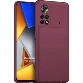 Microsonic Matte Silicone Xiaomi Poco M4 Pro 4G Mor Cep Telefonu Kılıfı
