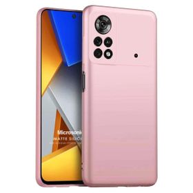 Microsonic Matte Silicone Xiaomi Poco M4 Pro 4G Rose Gold Cep Telefonu Kılıfı