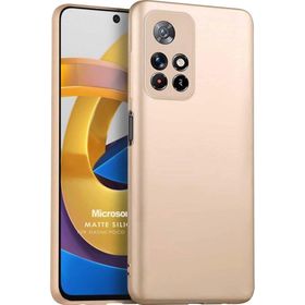 Microsonic Matte Silicone Xiaomi Poco M4 Pro 4G Rose Gold Cep Telefonu Kılıfı