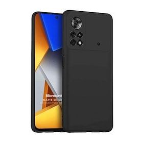 Microsonic Matte Silicone Xiaomi Poco M4 Pro 4G Siyah Kılıf