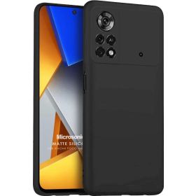 Microsonic Matte Silicone Xiaomi Poco M4 Pro 4G Siyah Kılıf