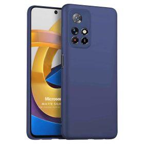 Microsonic Matte Silicone Xiaomi Poco M4 Pro Lacivert Cep Telefonu Kılıfı