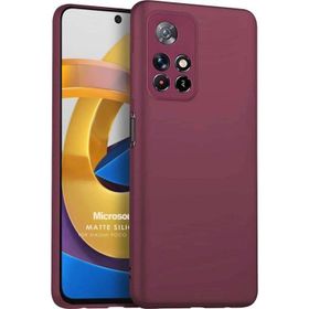 Microsonic Matte Silicone Xiaomi Poco M4 Pro Mor Cep Telefonu Kılıfı