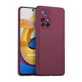 Microsonic Matte Silicone Xiaomi Poco M4 Pro Mor Cep Telefonu Kılıfı